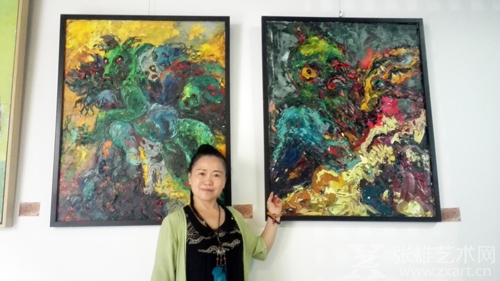画家王会丽和她的作品