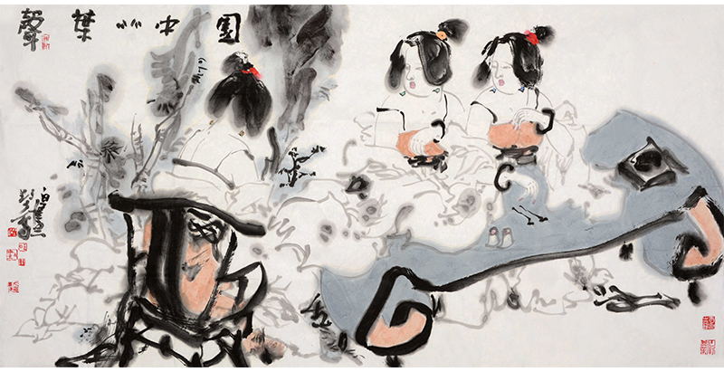 著名画家白野夫人物画欣赏