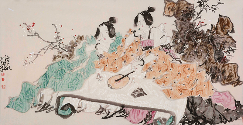 著名画家白野夫人物画欣赏
