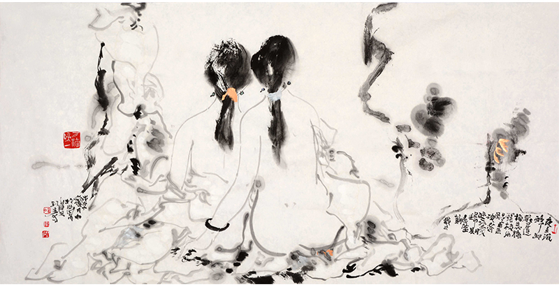 著名画家白野夫人物画欣赏