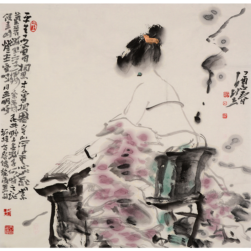 著名画家白野夫人物画欣赏