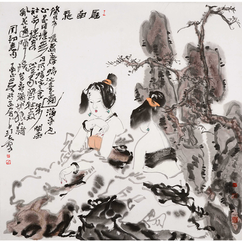 著名画家白野夫人物画欣赏