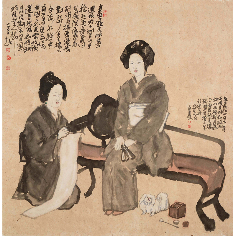 著名画家白野夫人物画欣赏