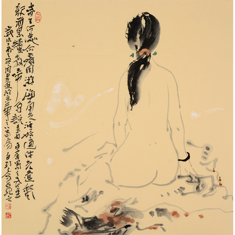 著名画家白野夫人物画欣赏